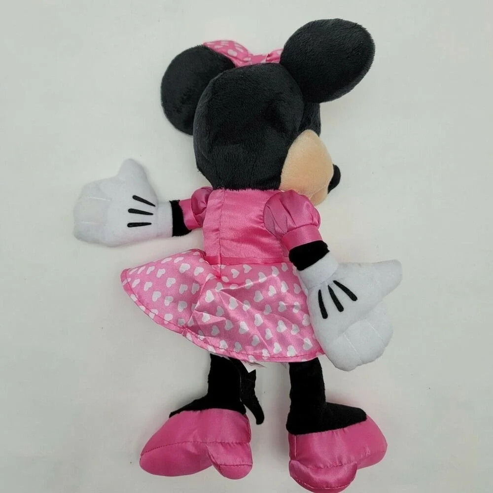 Disney Minnie Mouse Pink with White Heart Polka Dot Dress 15